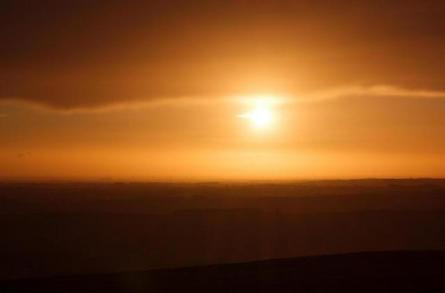 The view out to sea from Simonside